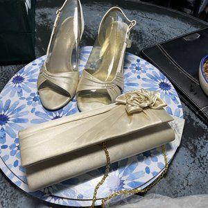 ladies shoes heels liz claiborne matching bag size 8